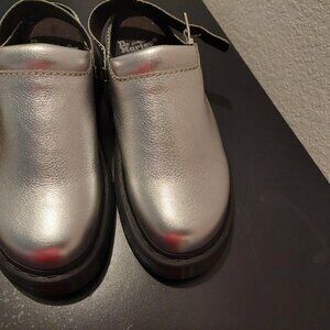 Doc Martens Silver Sling Back Mules